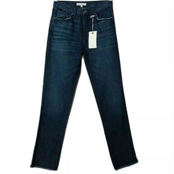 Joie Jeans Size 26 Blue Josie Straight Leg Raw Hem - Picture 2 of 10